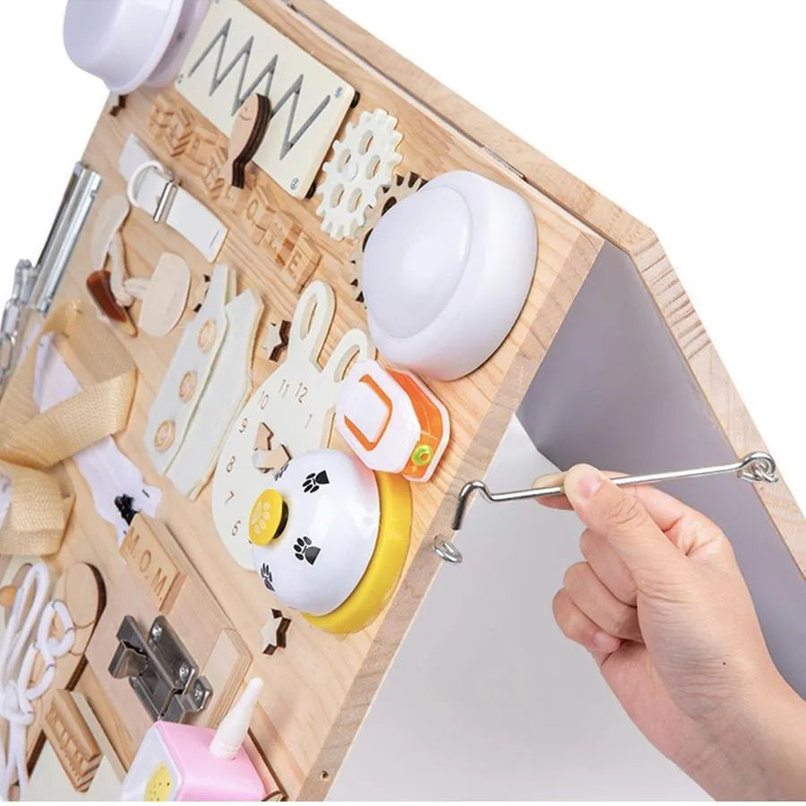 Montessori πολυλειτουργικό εκπαιδευτικό μαγνητικό τραπέζι με lovators, 8 carioci, ξύλο και πλαστικό