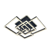 Πολυέλαιος LED με τηλεχειριστήριο EMMA 190W, 4 Τετράγωνα, Κρύο/Ζεστό/Ουδέτερο φως, Ρυθμιζόμενο, Μαύρο