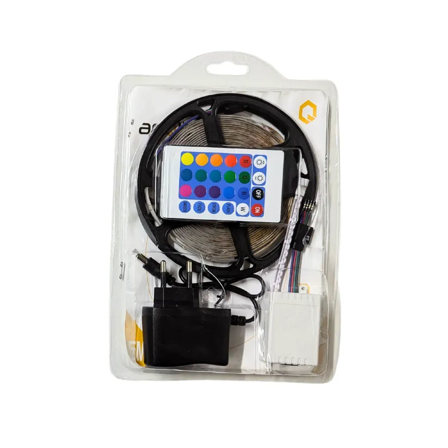 LED Strip Kit 2835 με τηλεχειριστήριο, RGB, 10W/m, 5m, IP44