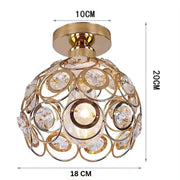 Crystal πολυέλαιος Rossi, 1*E27, Metal, Gold