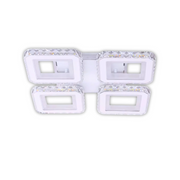 LED LED Leula με τηλεχειριστήριο, 79W, Chrome με λευκό, μέταλλο και κρύσταλλο, Daisy, RGB