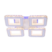 LED LED Leula με τηλεχειριστήριο, 79W, Chrome με λευκό, μέταλλο και κρύσταλλο, Daisy, RGB