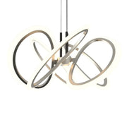 Lustra LED suspendata cu telecomanda RIMINI 80W, 5 Elemente, lumina Rece/Calda/Neutra, Dimabila, Auriu