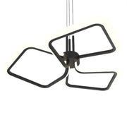 Lustra LED suspendata cu Telecomanda RIMINI 56W, 3 Patrate, lumina Rece/Calda/Neutra, Dimabila, Negru
