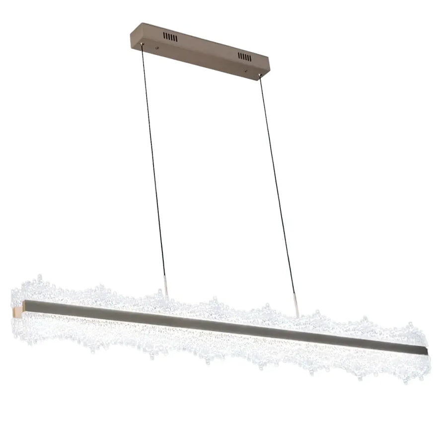 Lustra LED suspendata cu telecomanda RENZO 56W, lumina Rece/Calda/Neutra, Dimabila,Inaltime Reglabila, Auriu