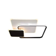 LED πολυέλαιος με τηλεχειριστήριο Anemona, 75W, 3 τετράγωνα, κρύο/ζεστό/ουδέτερο φως, ασταθές, μαύρο