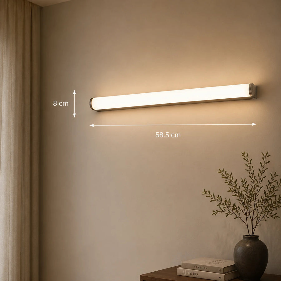 Φωτιστικό τοίχου LED μπάνιου, GARDA, 10W, γραμμικό, Θερμό/Ουδέτερο/Ψυχρό φως, Χρώμιο - 01_AB103-60CH.png