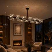 PETERHOF Crystal Chandelier Regalis 15x G4, Μήκος 120cm, Μαύρο - 01_CC167-120LBK.png