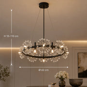 PETERHOF Magno Crystal Chandelier, Διάμετρος 62cm, 20X G4, Μαύρο, Ρυθμιζόμενο Ύψος - 01_CC167-600BK.png