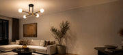 Gentile Modernist Chandelier, 4x E27, Black and Gold, Modern Design - 01_LC362-4BKGD.png