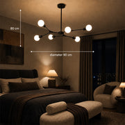 Architek Hexa Chandelier, 6xE27, 90x80, Black, Metal - 01_LC368-6BK.png
