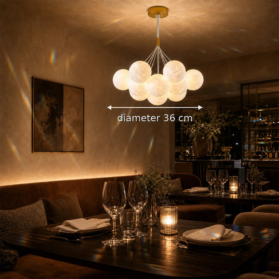 ΣΥΓΧΡΟΝΟΣ πολυέλαιος, τύπου εκκρεμές, LOFT Bagliore, Globe, 7xE27, Ρυθμιζόμενο ύψος, Χρυσός - 01_LC816-7GD.png