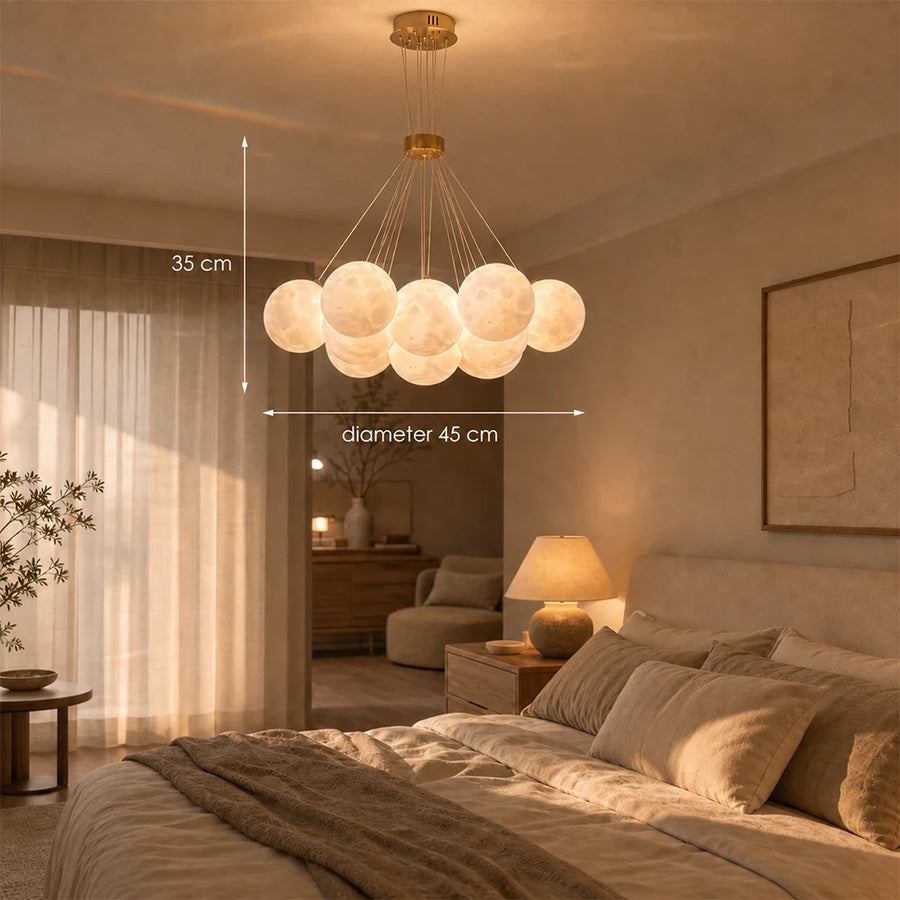 MODERN LOFT Chandelier Bagliore, Globe, 9xE27, Ρυθμιζόμενο ύψος, Χρυσό - 01_LC816-9GD.png