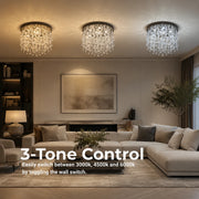 Crystal LED Chandelier LLC210/400CH Στρογγυλός, 22W, Δροσερό/Ζεστό/Ουδέτερο φως, Κρύσταλλο, Γυαλιστερό Chrome - 01_LLC210-400CH.png