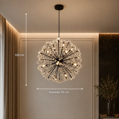 PETERHOF Crystal Chandelier Elegance, Ø50cm, 18x G4, Διάμετρος 49cm, Μαύρο - 02_CC167-400BK.png