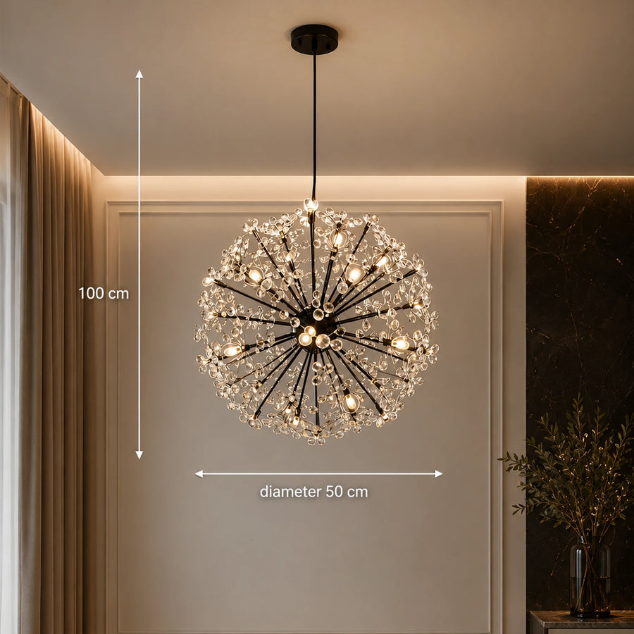 PETERHOF Crystal Chandelier Elegance, Ø50cm, 18x G4, Διάμετρος 49cm, Μαύρο - 02_CC167-400BK.png
