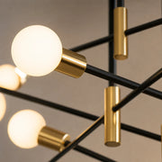 Modernist Hexa 8 Duo Chandelier, 8x E27, Black and Gold, Modern Design - 02_LC362-8BKGD.png