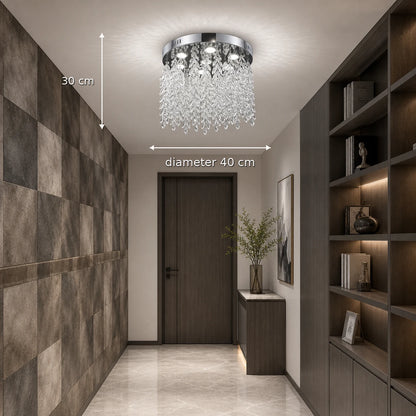 Crystal LED Chandelier LLC210/400CH Στρογγυλός, 22W, Δροσερό/Ζεστό/Ουδέτερο φως, Crystal, Shiny Chrome - 02_LLC210-400CH.png