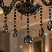 Crystal Chandelier AUGUST Eleganza, 3xE14, Διάμετρος 48cm, Ασημί, Ρυθμιζόμενο Ύψος - 03_CC125-3BK.png