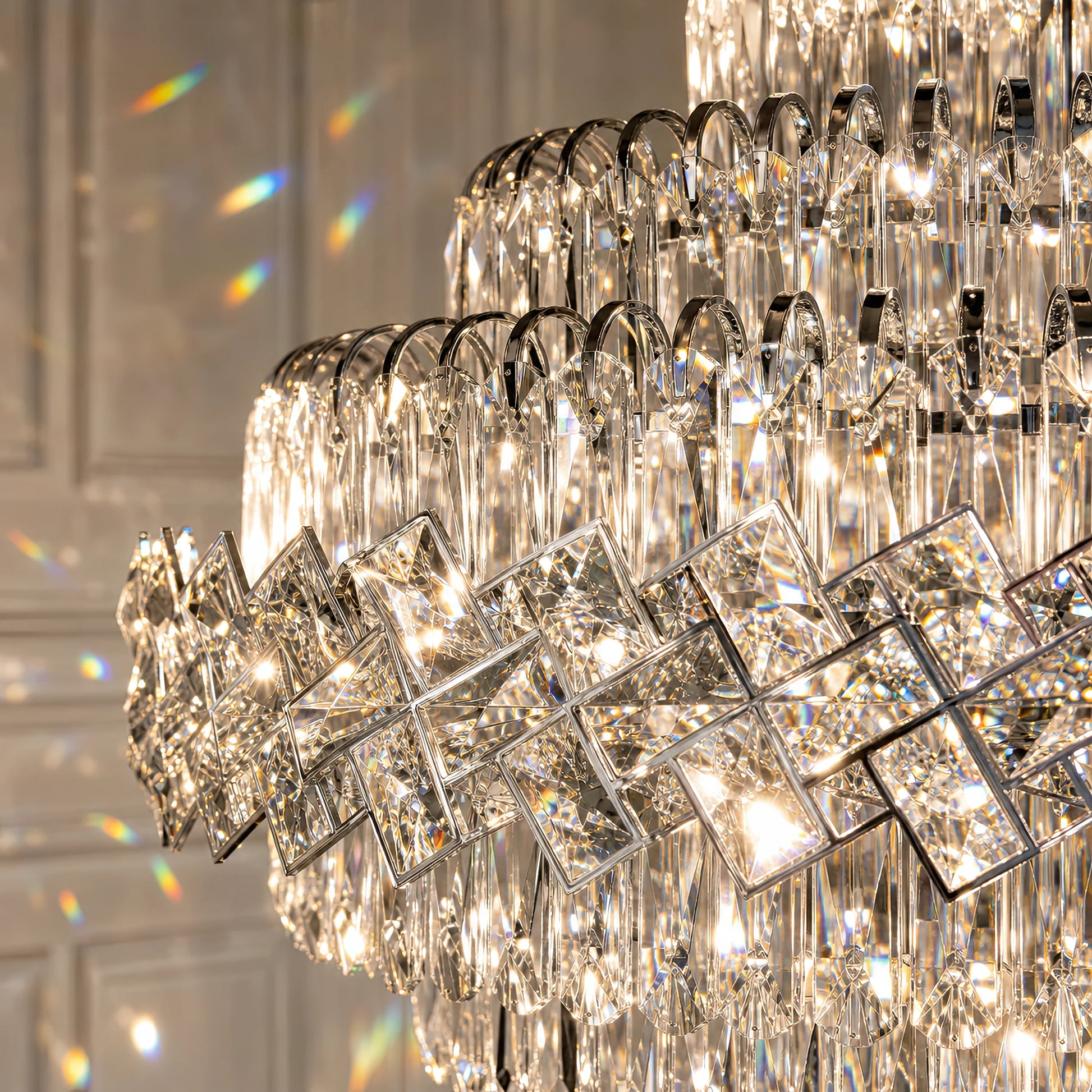 WINDSOR Grande Supremo Crystal Chandelier 14xE14, Διάμετρος 60X90cm, Γυαλιστερό χρώμιο, Ρυθμιζόμενο ύψος - 03_CC800-600X900CH.png