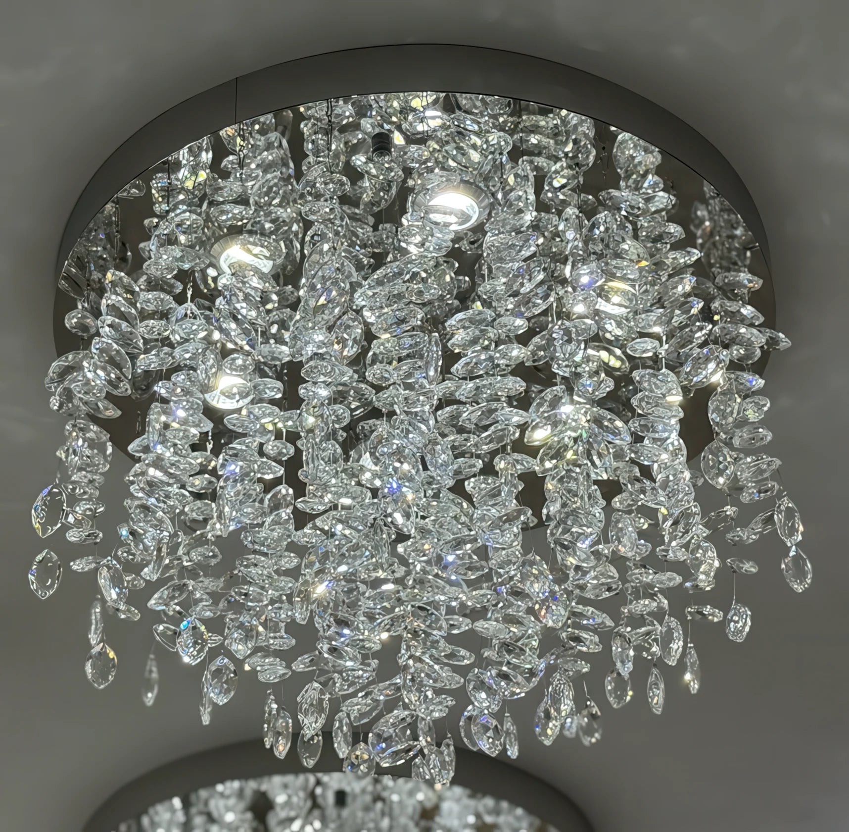 Crystal LED Chandelier LLC210/400CH Στρογγυλός, 22W, Κρύο/Ζεστό/Ουδέτερο φως, Crystal, Shiny Chrome - 03_LLC210-400CH.png