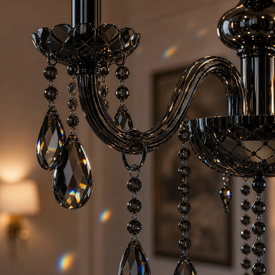 Crystal Chandelier AUGUST Elegance, 3xE14, Διάμετρος 48cm, Ασημί, Ρυθμιζόμενο Ύψος - 04_CC125-3BK.png