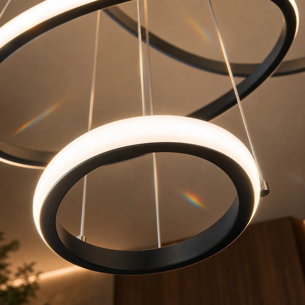 Κρεμαστός πολυέλαιος LED RICCI 81W, 3 κύκλοι, Κρύο/Ζεστό/Ουδέτερο φως, Μαύρο, Ρυθμιζόμενο ύψος - 04_LL104-3BK.png