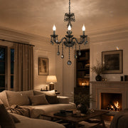 Crystal Chandelier AUGUST Eleganza, 3xE14, Διάμετρος 48cm, Ασημί, Ρυθμιζόμενο Ύψος - 05_CC125-3BK.png