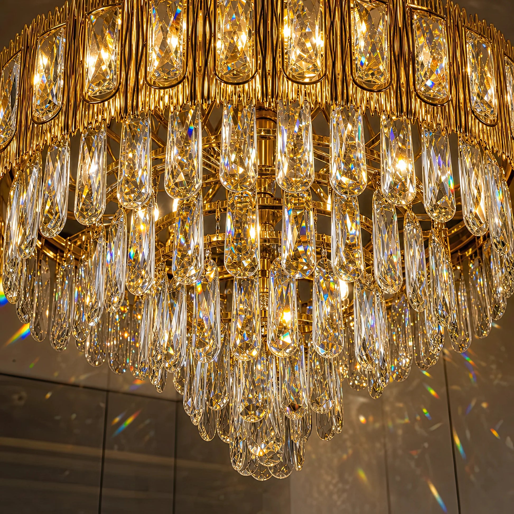 Crystal Chandelier BELVEDERE Elegance 8xE14, Διάμετρος 50cm, Γυαλιστερό Χρυσό, Ρυθμιζόμενο Ύψος - 05_CC912-500GD.png