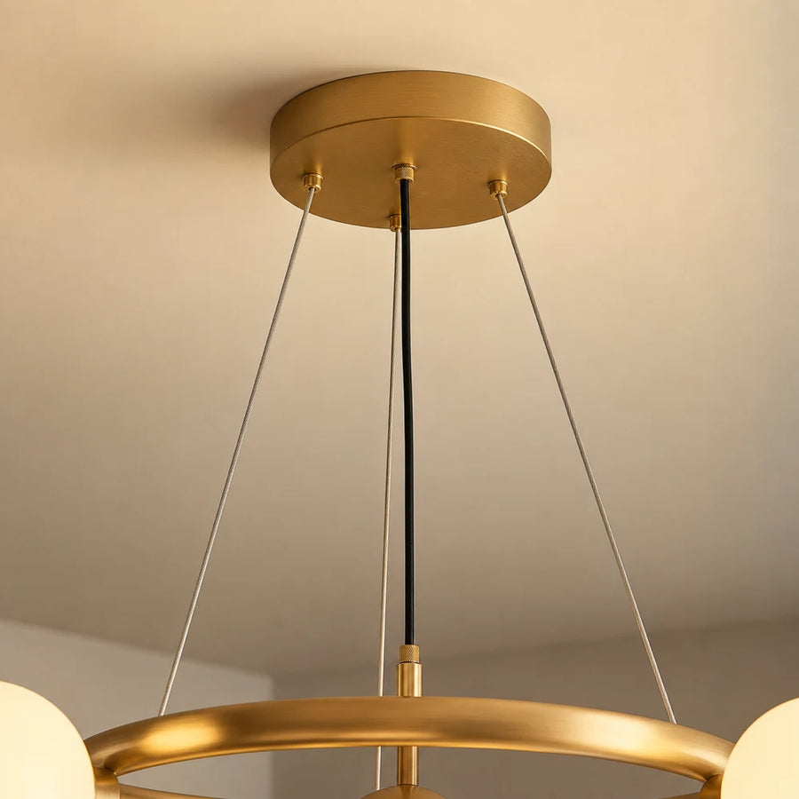 Πολυέλαιος θαλάμου LOFT, 5x G9, Λευκός Χρυσός, Μέταλλο, Ρυθμιζόμενο ύψος, Μοντέρνο - 05_LC802-5GD.png