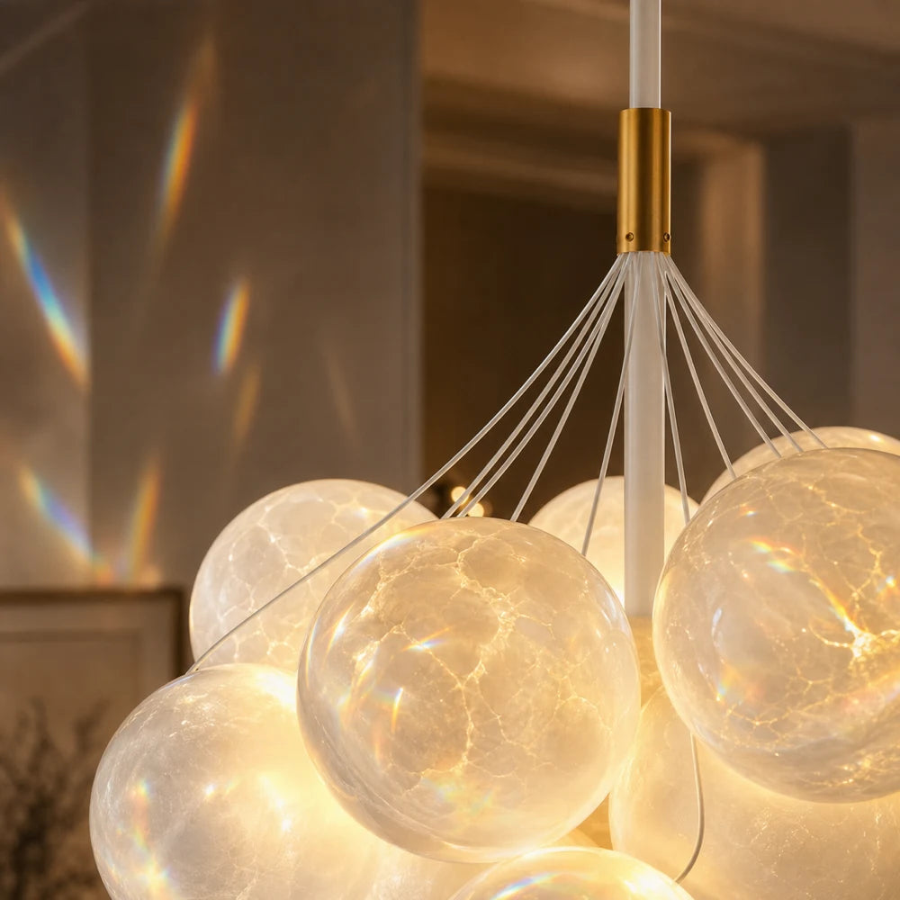 ΣΥΓΧΡΟΝΟΣ πολυέλαιος, τύπου εκκρεμές, LOFT Bagliore, Globe, 7xE27, Ρυθμιζόμενο ύψος, Χρυσός - 05_LC816-7GD.png