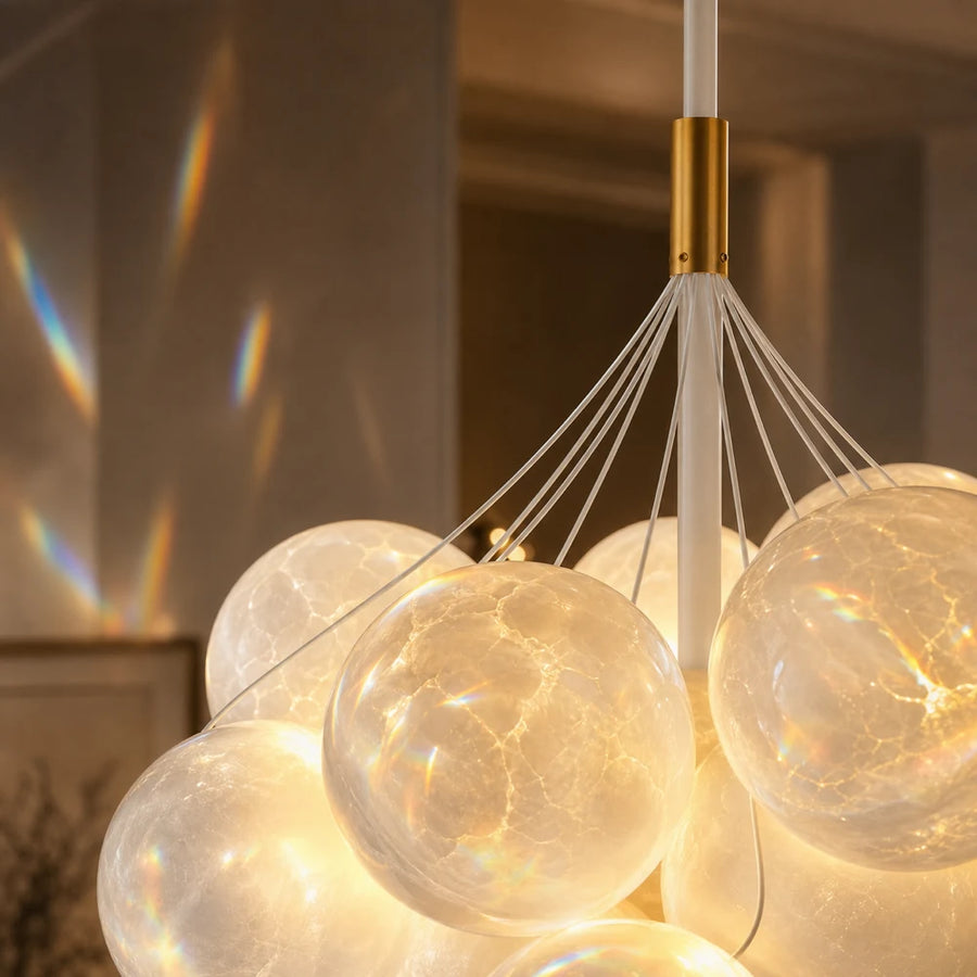 ΣΥΓΧΡΟΝΟΣ πολυέλαιος, τύπου εκκρεμές, LOFT Bagliore, Globe, 7xE27, Ρυθμιζόμενο ύψος, Χρυσός - 05_LC816-7GD.png