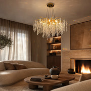 WALTZ Cascade Crystal Chandelier, 9x G9, Gold, 80cm, Ρυθμιζόμενο Ύψος - 06_CC331-80.png