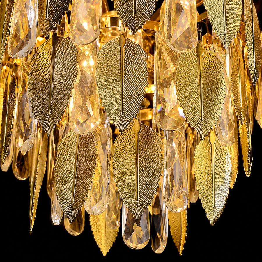 Crystal Chandelier VENARIA 8x E14, Διάμετρος 50cm, Γυαλιστερό Χρυσό, Ρυθμιζόμενο Ύψος - 06_CC8052-500GD.png