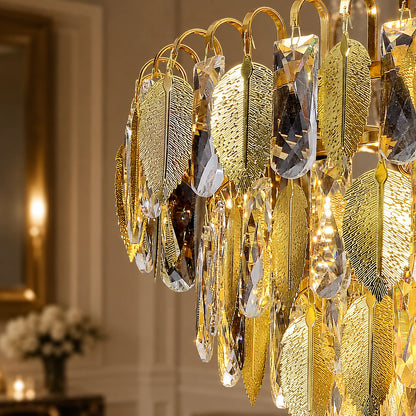 Crystal Chandelier VENARIA 8x E14, Διάμετρος 50cm, Γυαλιστερό Χρυσό, Ρυθμιζόμενο Ύψος - 07_CC8052-500GD.png