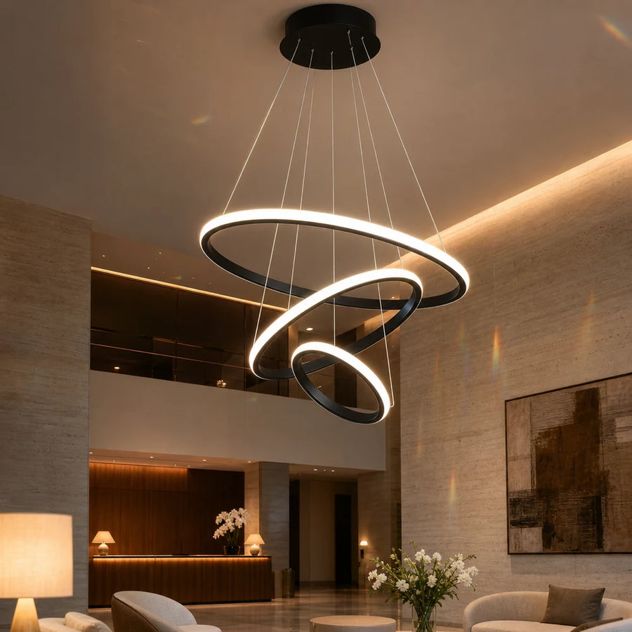 Κρεμαστός πολυέλαιος LED RICCI 81W, 3 Κύκλοι, Κρύο/Ζεστό/Ουδέτερο φως, Μαύρο, Ρυθμιζόμενο ύψος - 07_LL104-3BK.png