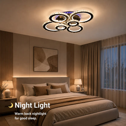 Lustra LED cu telecomanda si cristal NOVA ROTONDA RGB 145W, 6 Cercuri, lumina Rece/Calda/Neutra, Dimabila, Negru - 07_LT073-6BK.png