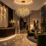 WALTZ Cascade Crystal Chandelier, 9x G9, Gold, 80cm, Ρυθμιζόμενο Ύψος - 08_CC331-80.png