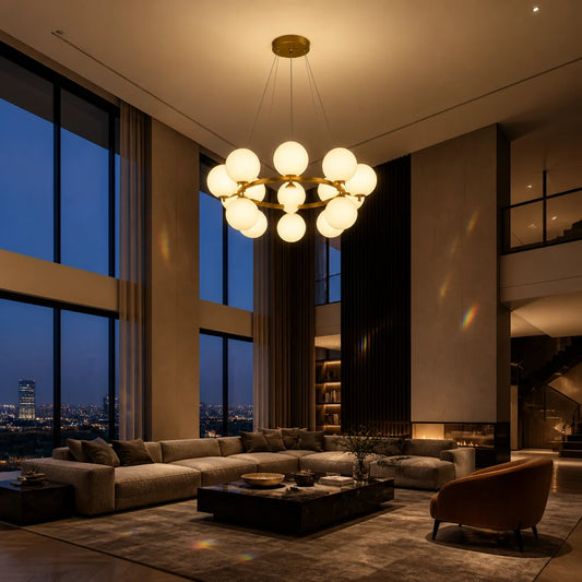 Πολυέλαιος θαλάμου LOFT, 15x G9, Λευκός Χρυσός, Μέταλλο, Ρυθμιζόμενο ύψος, Μοντέρνο - 08_LC802-15GD.png