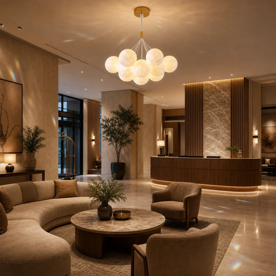 ΣΥΓΧΡΟΝΟΣ πολυέλαιος, τύπου εκκρεμές, LOFT Bagliore, Globe, 7xE27, Ρυθμιζόμενο ύψος, Χρυσός - 08_LC816-7GD.png