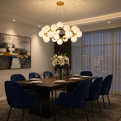 Πολυέλαιος LOFT Chamber, 25x G9, Λευκός Χρυσός, Μέταλλο, Ρυθμιζόμενο ύψος, Μοντέρνο