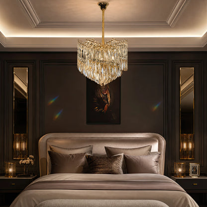 TOPKAPI Nobile Crystal Chandelier 6xE14, Διάμετρος 40cm, Γυαλιστερό Χρυσό, Ρυθμιζόμενο Ύψος - 09_CC810-400GD.png