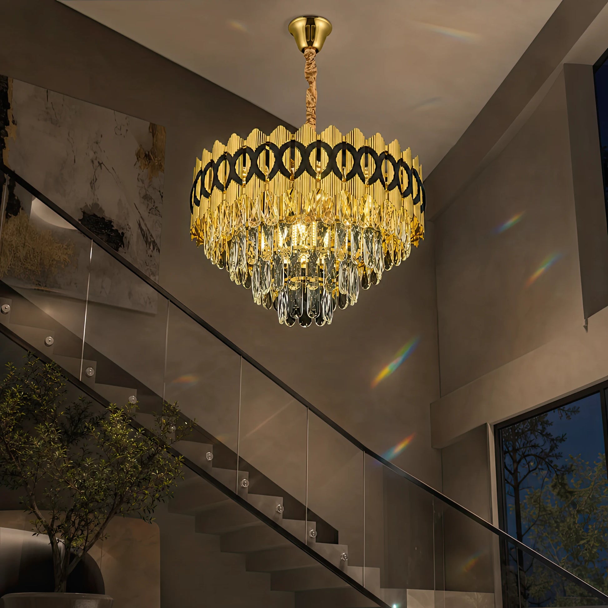 Candelabru Cristal PIERREFONDS Eleganza 8x E14, Diametru 48.5cm, Auriu Lucios, Inaltime Reglabila - 09_CC8942-500.png