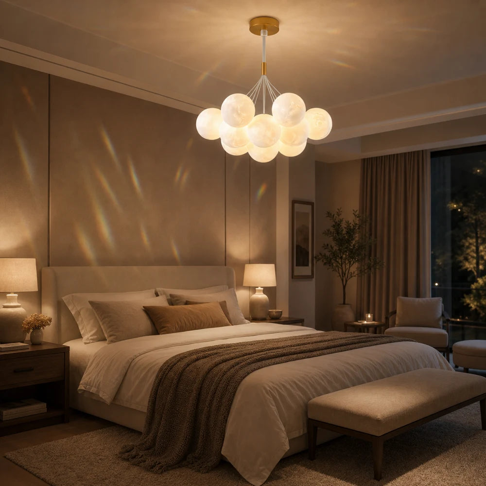 ΣΥΓΧΡΟΝΟΣ πολυέλαιος, τύπου εκκρεμές, LOFT Bagliore, Globe, 7xE27, Ρυθμιζόμενο ύψος, Χρυσός - 09_LC816-7GD.png