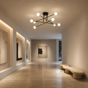 Modernist Hexa 8 Duo Chandelier, 8x E27, Black and Gold, Modern Design - 10_LC362-8BKGD.png