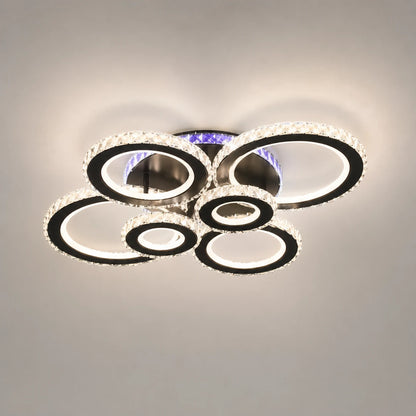 Lustra LED cu telecomanda si cristal NOVA ROTONDA RGB 145W, 6 Cercuri, lumina Rece/Calda/Neutra, Dimabila, Negru - 10_LT073-6BK.png