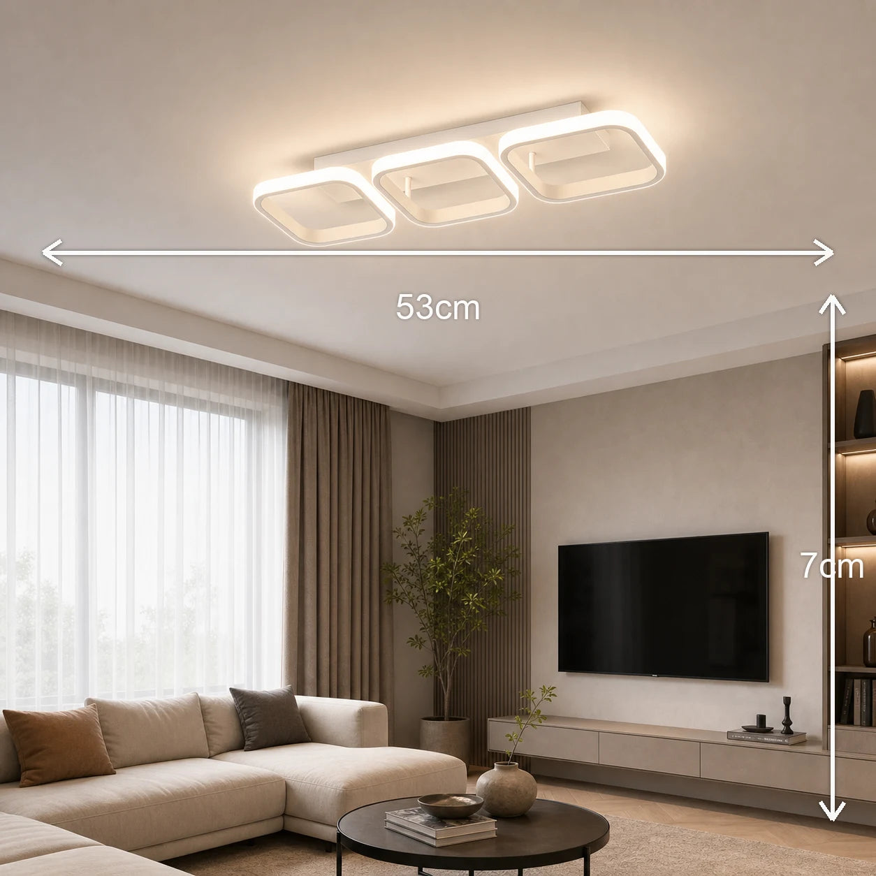 Πολυέλαιος LED VERTEX 34W, 3 Τετράγωνα, Γραμμικό, Κρύο/Ζεστό/Ουδέτερο φως, Λευκό - 12_LL770-3WH.png
