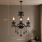 Crystal Chandelier AUGUST Eleganza, 3xE14, Διάμετρος 48cm, Ασημί, Ρυθμιζόμενο Ύψος - 13_CC125-3BK.png