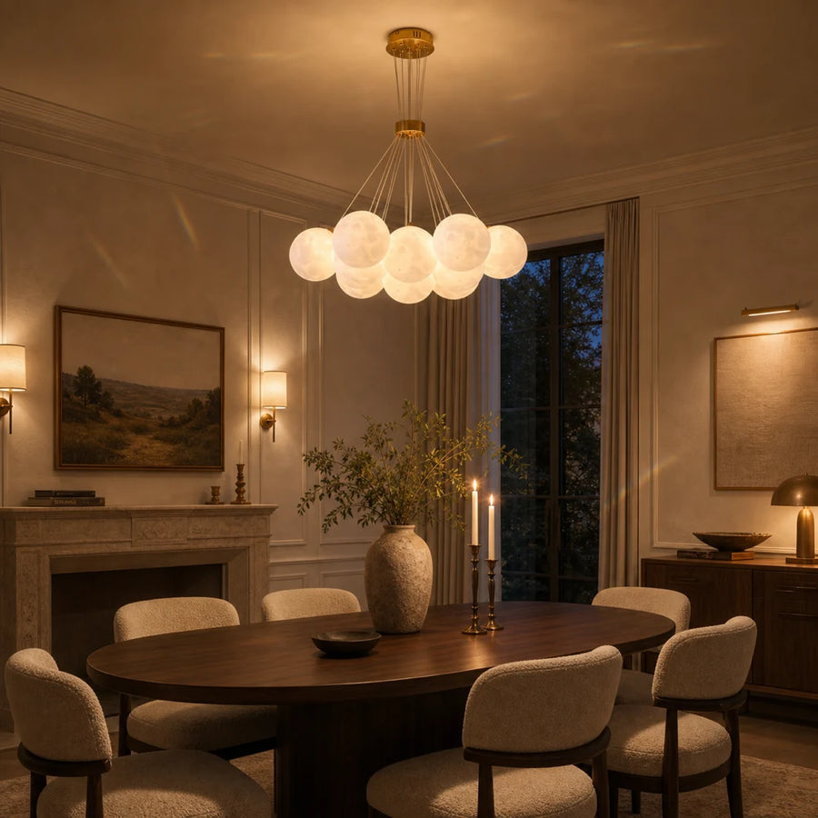 MODERN LOFT Chandelier Bagliore, Globe, 9xE27, Ρυθμιζόμενο ύψος, Χρυσό - 13_LC816-9GD.png