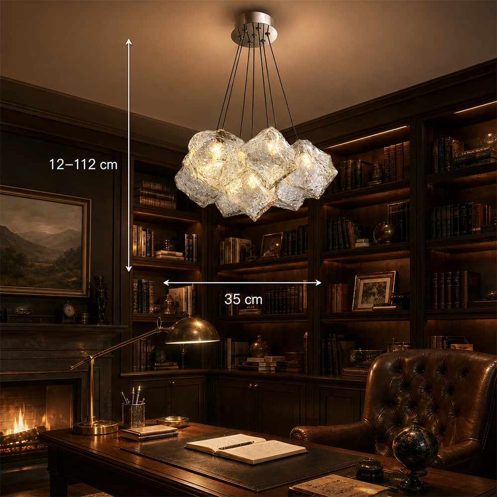 Πολυέλαιος ECOLUCE MODERN, Globe, 7xE27, Ρυθμιζόμενο ύψος, Chrome - 15_LC815-7CH.png